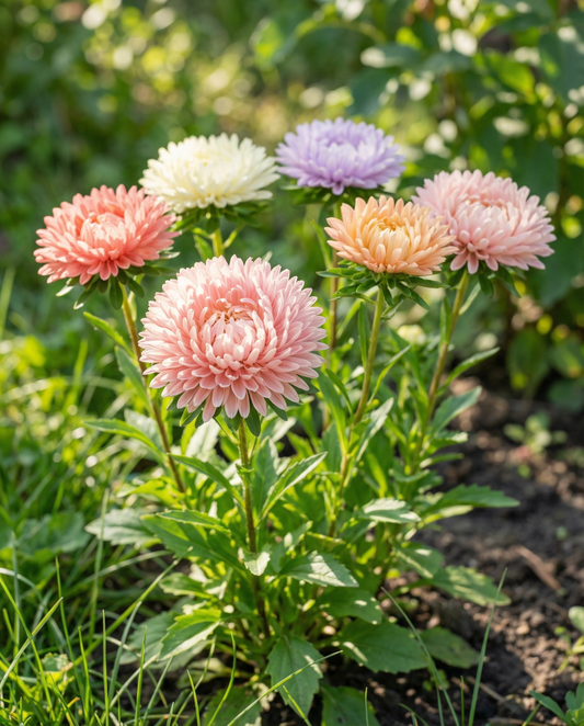 Aster Unicum Mixed (Callistephus chinensis) – annual mix seeds from SeedsChoice