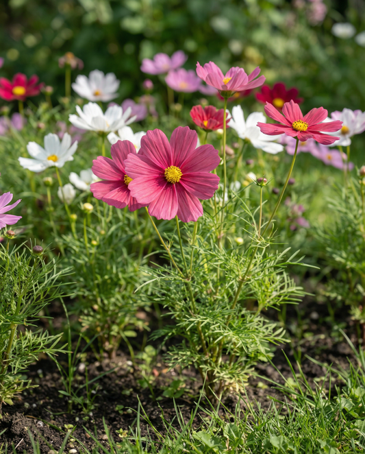 Dwarf Sensation Mixed (Cosmos bipinnatus) – annual mix seeds from SeedsChoice