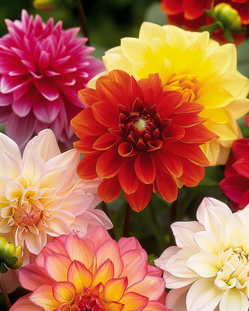 Unwin's Hybrids Mixed Colours Samen (Dahlia variabilis) – einjährige Sortenmischung