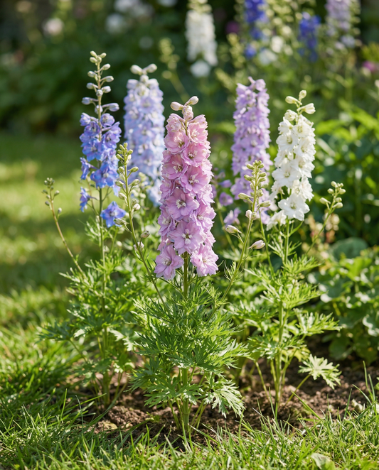 Larkspur Hyacinth Flowered Mixed (Delphinium ajacis) – annual flower seeds from SeedsChoice