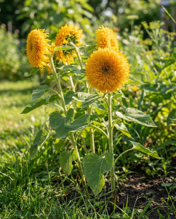 Sonnenblume Sungold Double Flowered Tall (Helianthus annuus) – einjährige Blumensamen von SeedsChoice
