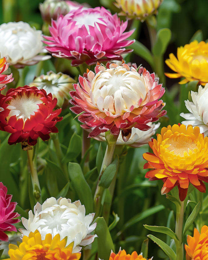 Strohblume Tom Thumb Dwarf Samen (Helichrysum bracteatum) – einjährige Blume