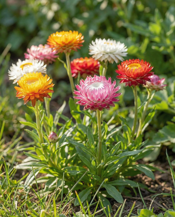 Strawflower Tom Thumb Dwarf (Helichrysum bracteatum) – annual flower seeds from SeedsChoice