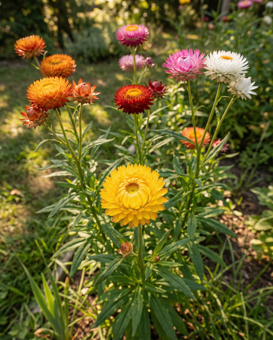 Strohblume Monstrosum (Helichrysum bracteatum) – einjährige Blumensamen von SeedsChoice