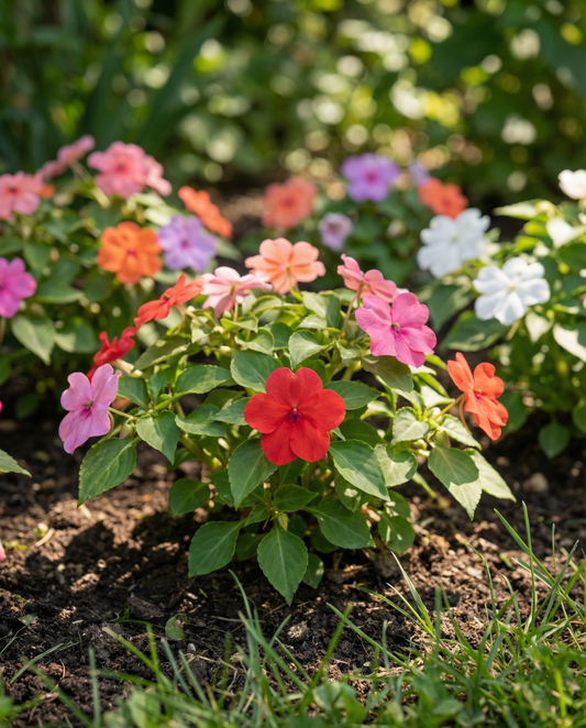 Busy Lizzie Safari F2 Mixed (Impatiens walleriana) – annual mix seeds from SeedsChoice
