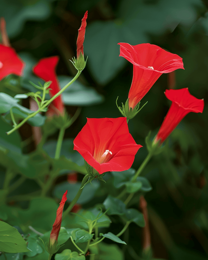 Cardinal Climber Red seeds (Ipomoea quamoclit) – annual climber