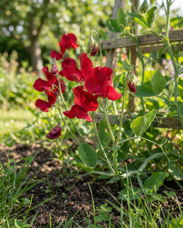 Sweet Pea Royal Family Red (Lathyrus odoratus) – annual flower seeds from SeedsChoice