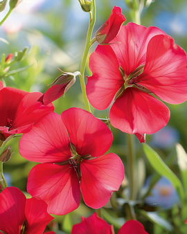 Scarlet Flax Seeds Linum Grandiflorum Annual
