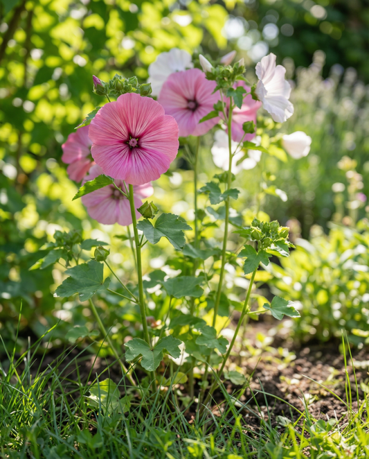 Mixed Grandiflora Funnel Mallow (Malope trifida) – einjährige Sortenmischung Samen von SeedsChoice