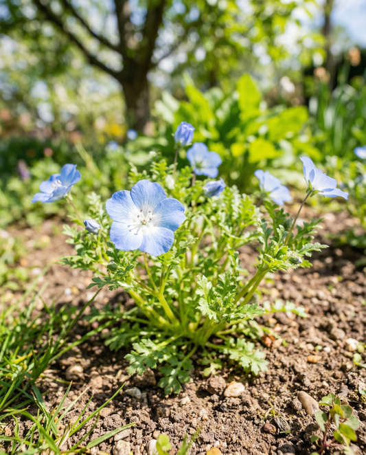 Baby Blue Eyes Sky Ground Cover (Nemophila menziesii) – einjährige Samen von SeedsChoice