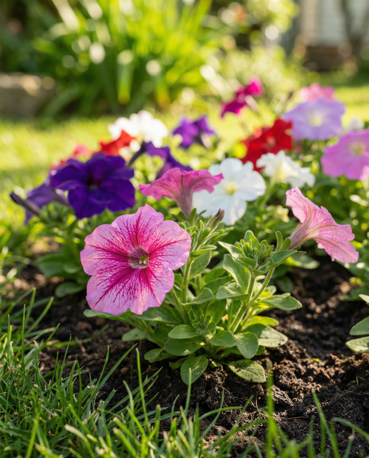 Dwarf Mixed Compact (Petunia hybrida) – annual flower seeds from SeedsChoice