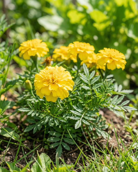 Studentenblume Petite Yellow (Tagetes patula) – einjährige Blumensamen von SeedsChoice