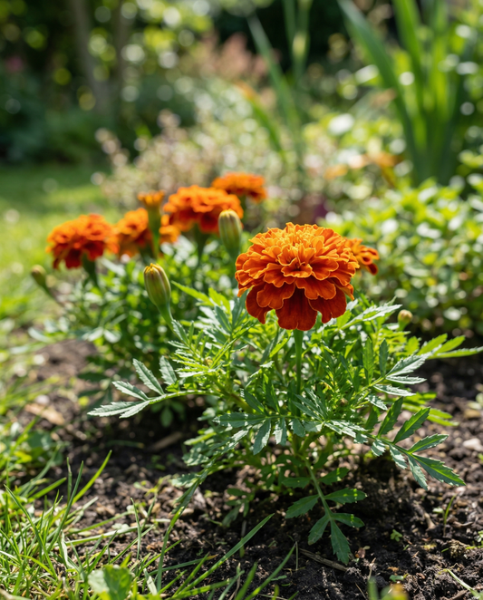 Studentenblume Tangerine (Tagetes patula) – einjährige Blumensamen von SeedsChoice