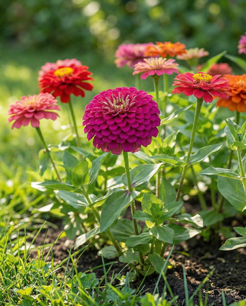 Dahlia Flowered (Zinnia elegans) – einjährige Blumensamen von SeedsChoice