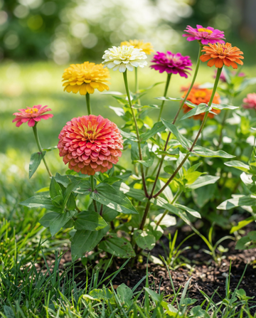 Chrysanthemum Flowered Mix (Zinnia elegans) – annual flower seeds from SeedsChoice
