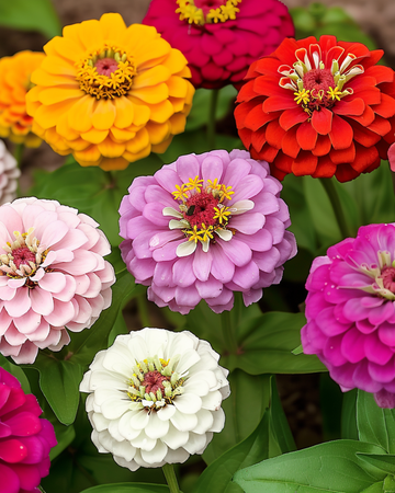 Lilliput Mixed Colours Samen (Zinnia elegans) – einjährige Mischung