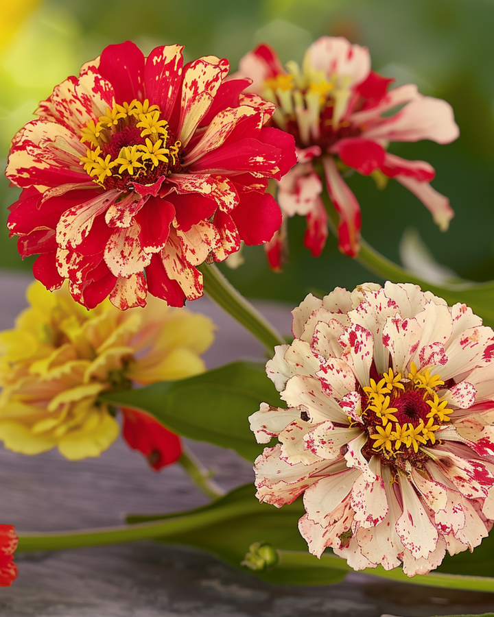 Peppermint Stick Samen (Zinnia elegans) – einjährig