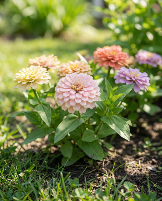 Thumbelina Dwarf Mixed (Zinnia elegans) – einjährige Sortenmischung Samen von SeedsChoice