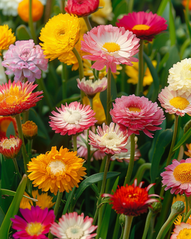 Everlasting Flowers Seeds Annual Mix For Drying And Cutting