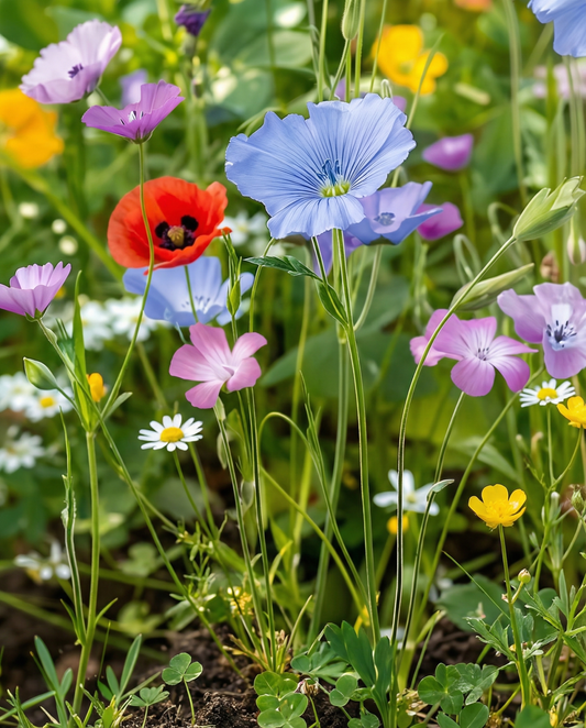 Wildblumenmischung 10 g (Linum usitatissimum) – einjährige Blumensamen von SeedsChoice