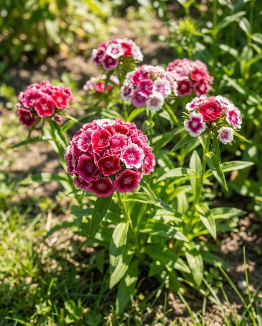 Bartnelke Sweet William Double Mix (Dianthus barbatus) – zweijährige Blumensamen von SeedsChoice