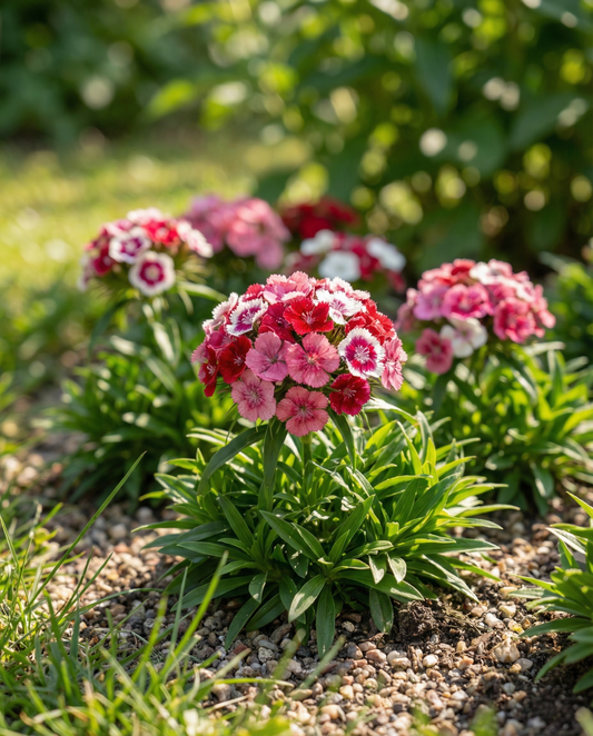 Sweet William Dwarf Mixed (Dianthus barbatus) – zweijährige Blumensamen von SeedsChoice