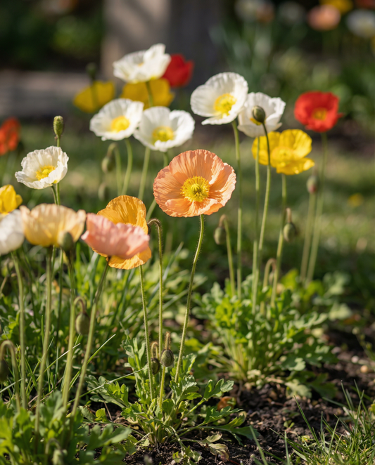 Island Poppy Mix (Papaver nudicaule) – biennial flower seeds from SeedsChoice