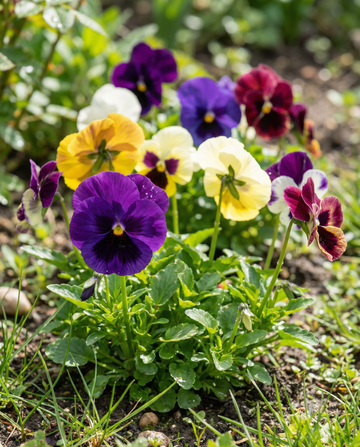 Pansy Aalsmeer Giants Mixed (Viola wittrockiana) – biennial flower seeds from SeedsChoice