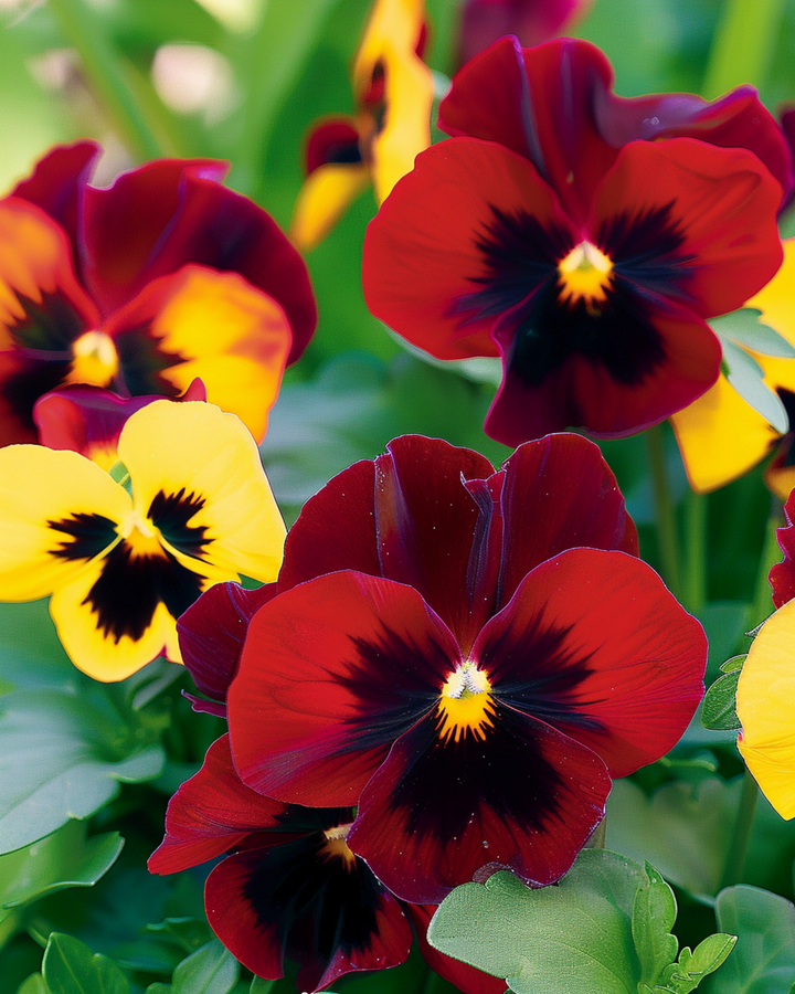 Stiefmütterchen Red Wing Samen (Viola wittrockiana) – zweijährige Blume
