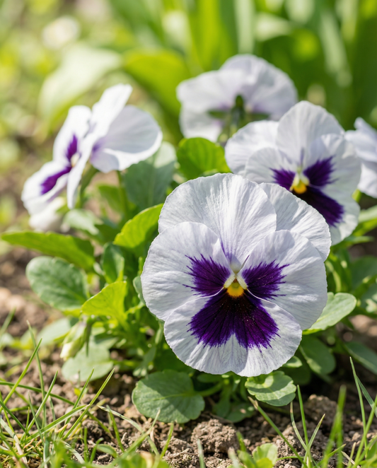 Pansy Silverbride (Viola wittrockiana) – biennial flower seeds from SeedsChoice