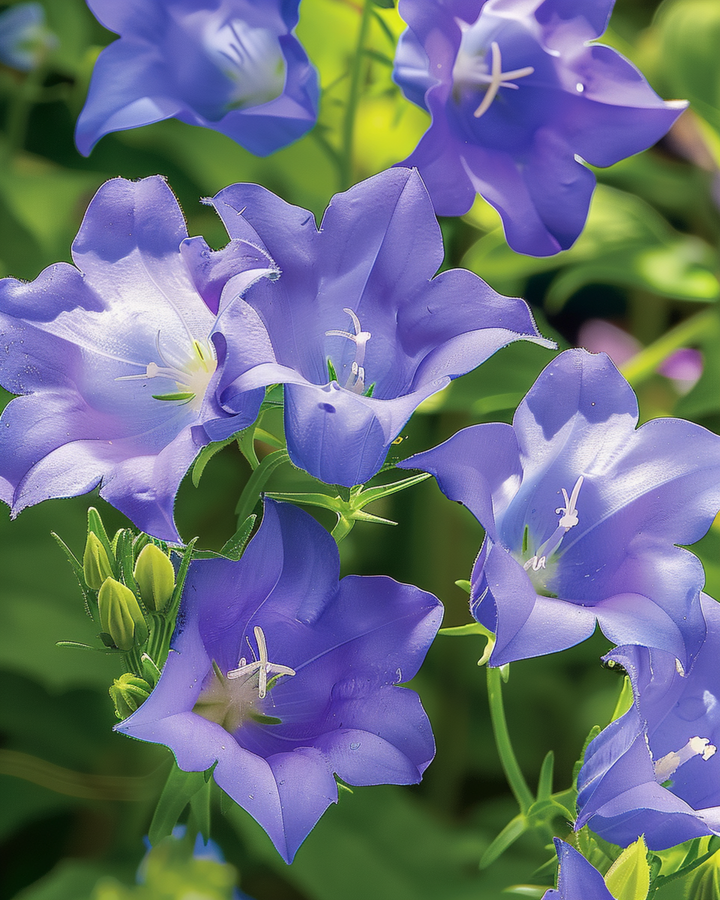 Blue seeds (Campanula carpatica) – perennial flower
