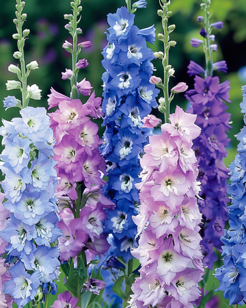 Rittersporn Giant Pacific Samen (Delphinium cultorum) – mehrjährige Sortenmischung