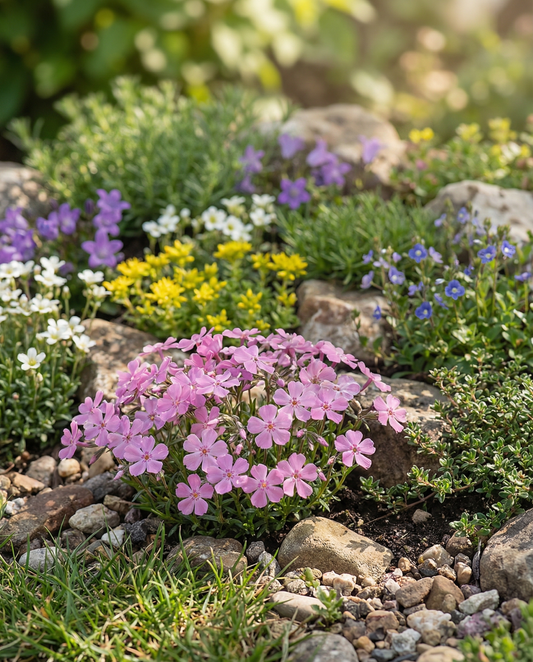 Steingarten-Mischung niedrig wachsender Sorten – mehrjährige Blumensamen von SeedsChoice