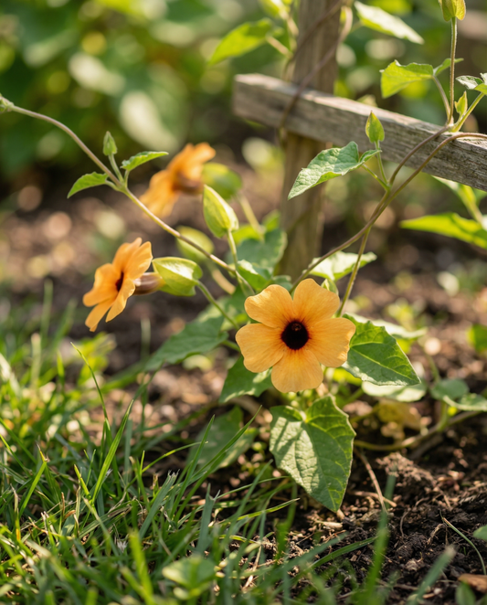 Schwarzäugige Susanne (Thunbergia alata) – mehrjährige Kletterpflanze Samen von SeedsChoice