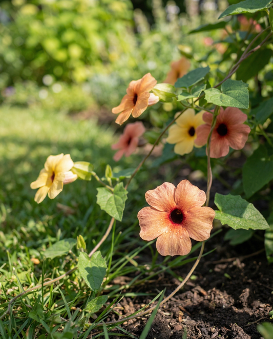 Black Eyed Susan African Sunset (Thunbergia alata) – mehrjährige Mischung Samen von SeedsChoice