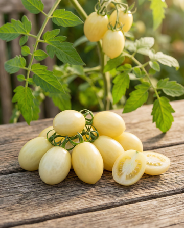 Snacktomate Dattolime F1 Yellow (Solanum lycopersicum) – einjährige Gemüsesamen von SeedsChoice
