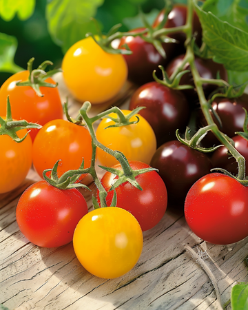 Cherrytomate Mix 4 Varieties Samen (Solanum lycopersicum) – einjähriges Gemüse