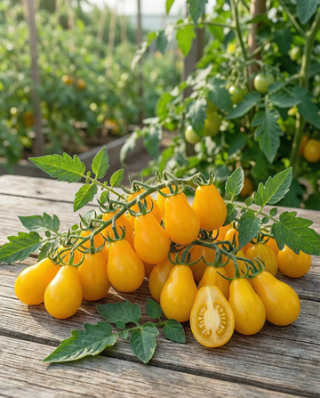 Yellow Pear Cherry Tomato (Solanum lycopersicum) – annual vegetable seeds from SeedsChoice