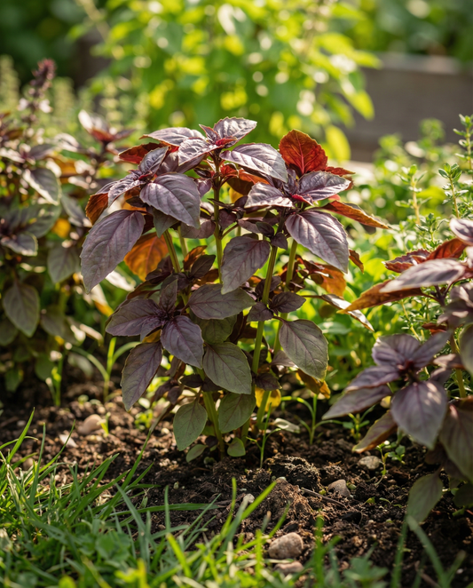 Basilikum Red Lizzy (Ocimum basilicum) – einjährige Kräutersamen von SeedsChoice
