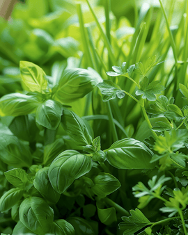 Kräutermischung Samen einjährige kulinarische Mischung Basilikum Petersilie Schnittlauch Rucola Kresse
