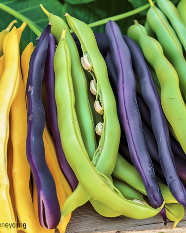 Pole Beans Three Color Mix seeds (Phaseolus vulgaris) – annual vegetable
