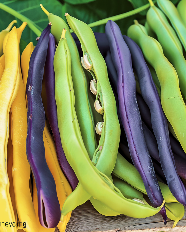 Pole Beans Three Color Mix seeds (Phaseolus vulgaris) – annual vegetable