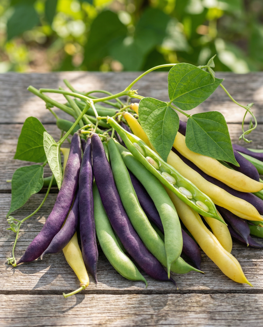 Pole Beans Three Color Mix (Phaseolus vulgaris) – annual vegetable seeds from SeedsChoice