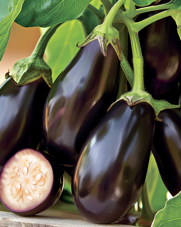 Mini-Aubergine Patio Baby F1 Samen (Solanum melongena) – einjähriges Gemüse