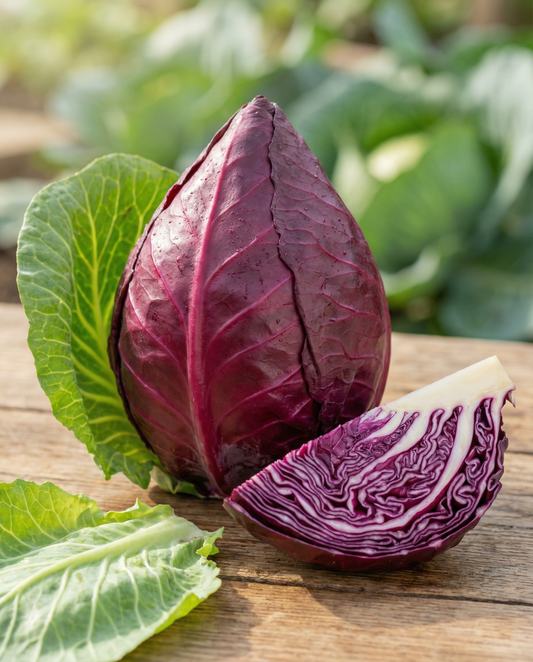 Red Pointed Cabbage Kalibos (Brassica oleracea) – annual vegetable seeds from SeedsChoice