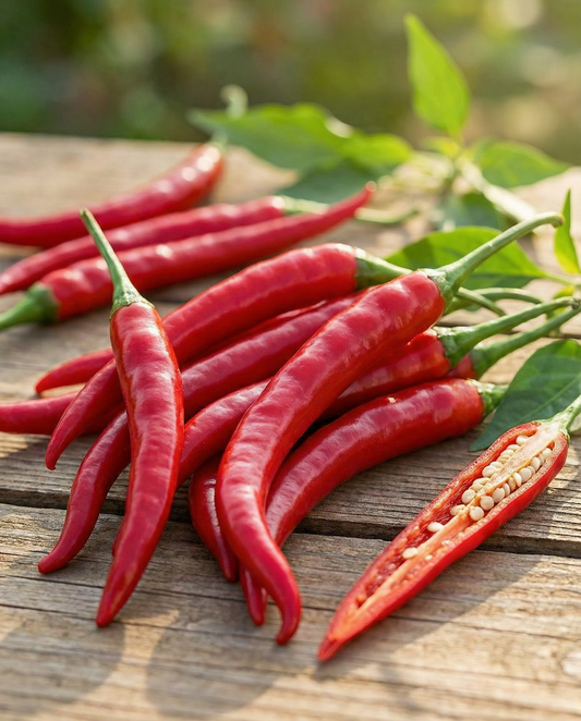 Cayennepfeffer Long Slim Red (Capsicum annuum) – einjährige Gemüsesamen von SeedsChoice