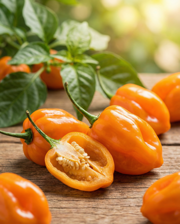 Pepper Habanero Orange (Capsicum chinense) – annual vegetable seeds from SeedsChoice