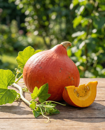 Kürbis Uchiki Kuri Red (Cucurbita maxima) – einjährige Gemüsesamen von SeedsChoice