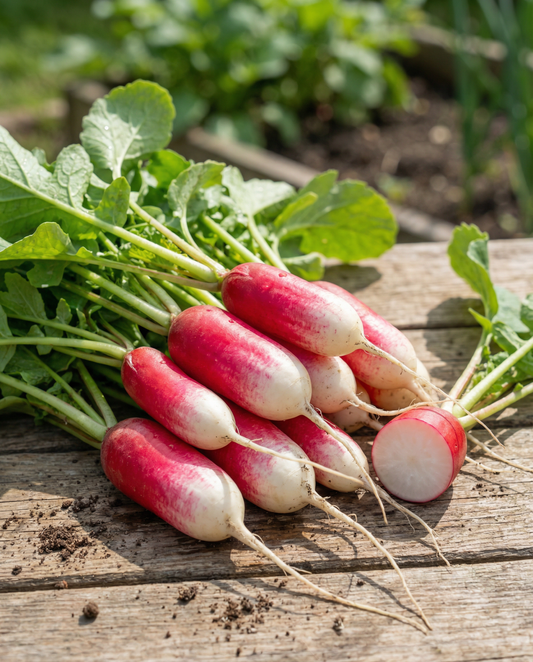 Radieschen French Breakfast Long Red (Raphanus sativus) – einjährige Gemüsesamen von SeedsChoice