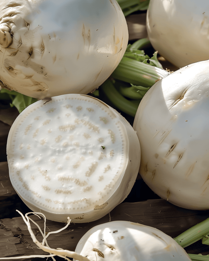 Garden Turnip Platte Witte Mei seeds (Brassica rapa) – annual vegetable